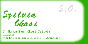 szilvia okosi business card